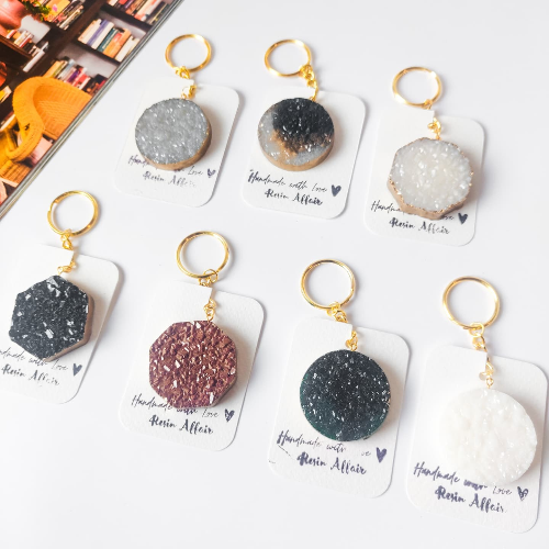 Druzy Keychain