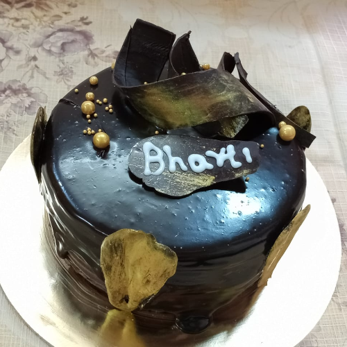 Rich Dark Chocolate Truffle Cake