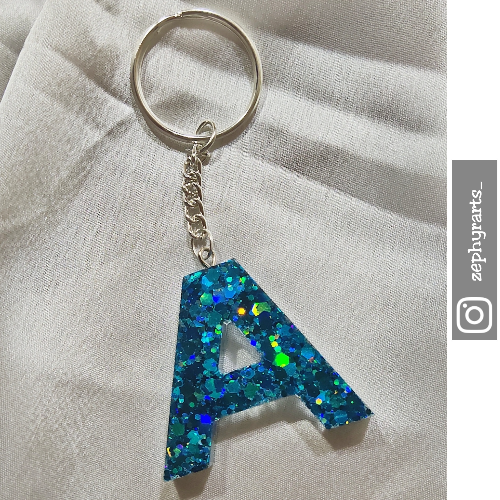 Alphabet Glittery Keychains