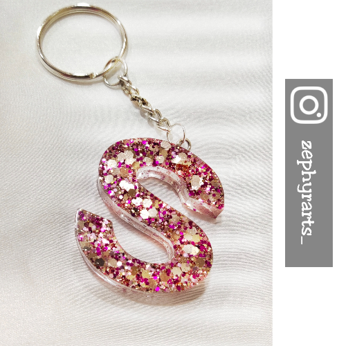 Alphabet Glittery Keychains